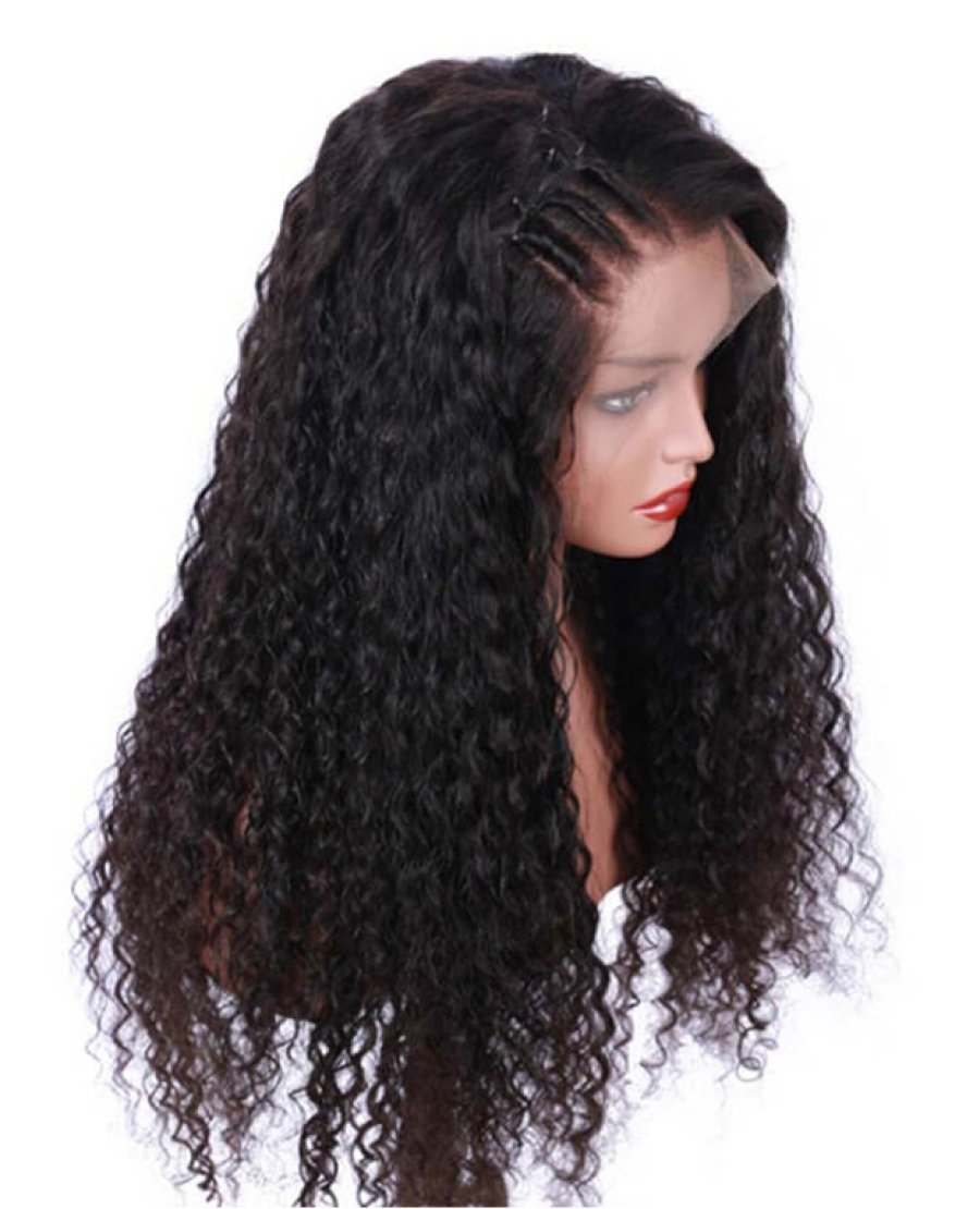 13X6 Brazilian Virgin Human Hair Deep Curly Lace Front Wigs
