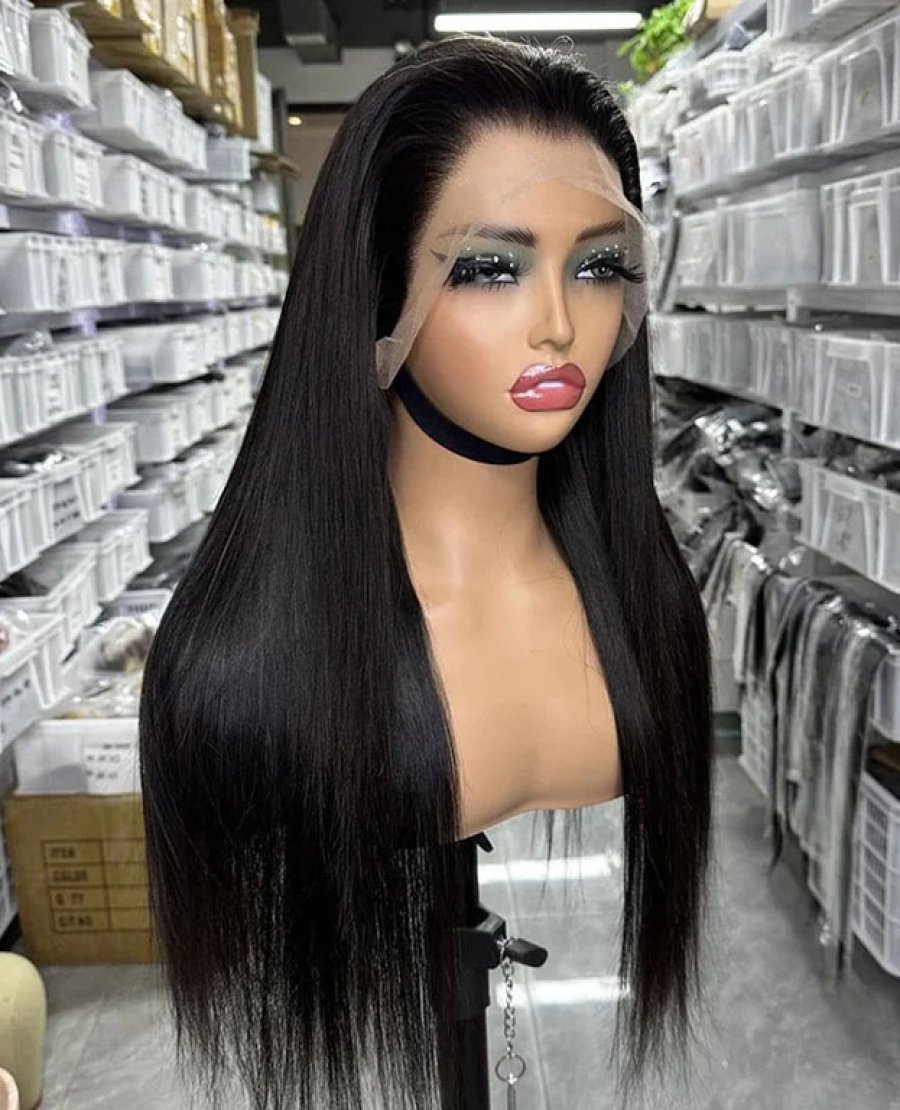 13x6 HD Transparent Lace Front Wig Straight Human Hair