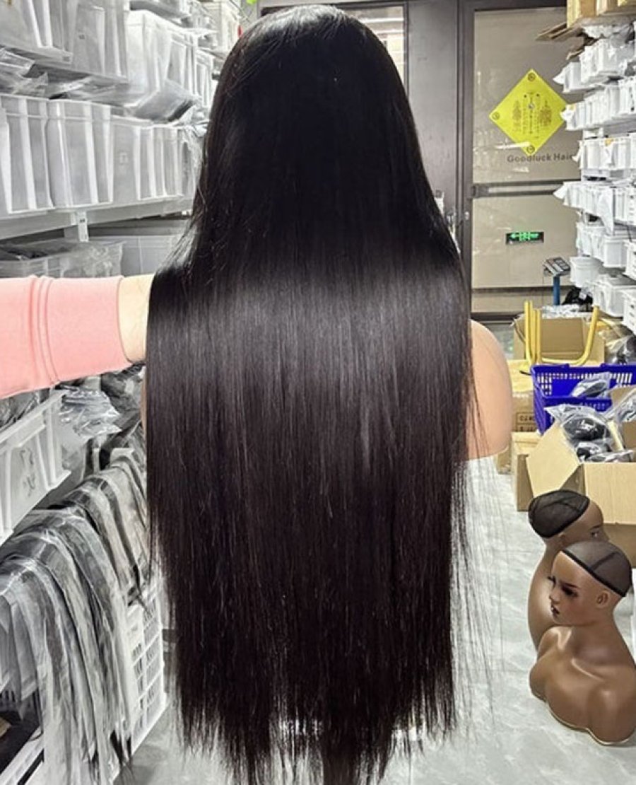 13x6 HD Transparent Lace Front Wig Straight Human Hair