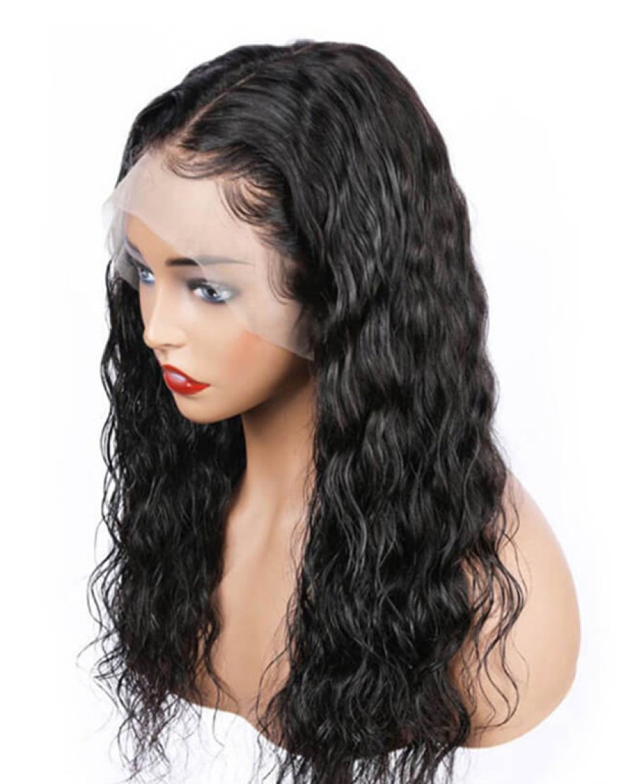 13X6 Natural Wave Virgin Human Hair Lace Front Wigs