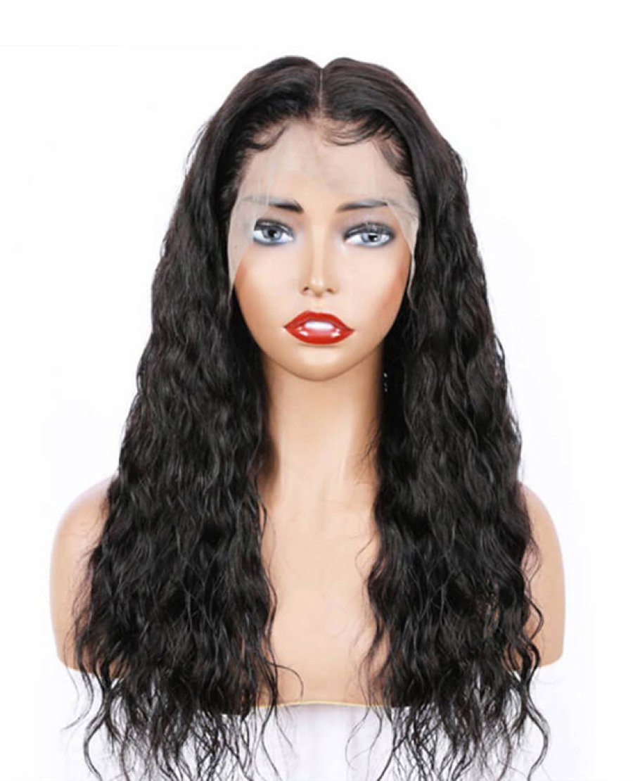 13X6 Natural Wave Virgin Human Hair Lace Front Wigs