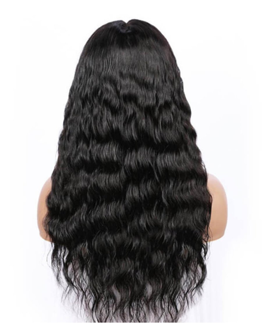 13X6 Natural Wave Virgin Human Hair Lace Front Wigs