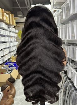 HD Transparent 13x6 Human Hair Lace Wig Body Wave 30inch