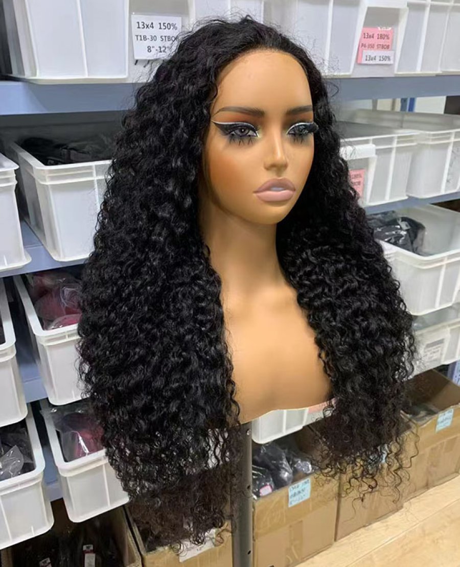 5x5 closure custom curly transparent lace wig
