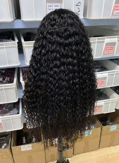 5x5 closure custom curly transparent lace wig
