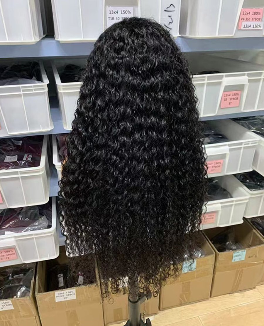 5x5 closure custom curly transparent lace wig
