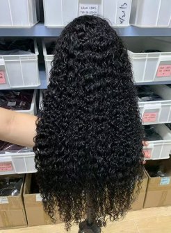 5x5 closure custom curly transparent lace wig