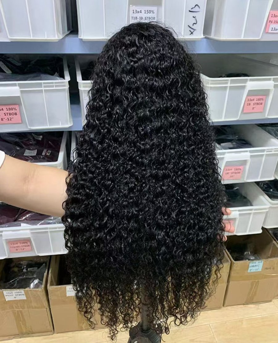 5x5 closure custom curly transparent lace wig