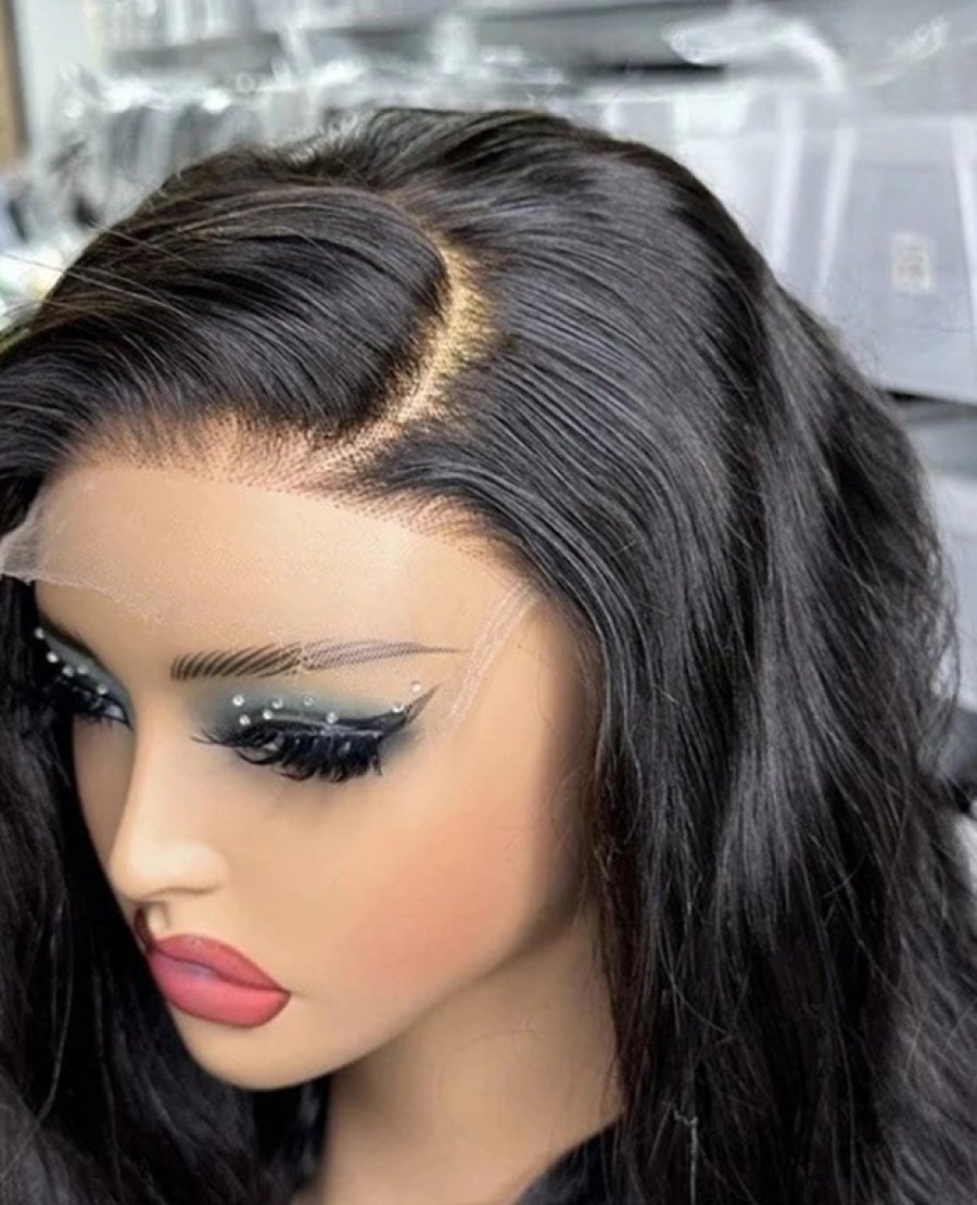 5X5 HD Lace Closure Glueless Wig Straight Black Color