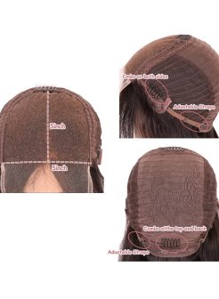 5x5 Straight Transparent lace Pre Plucked Bleached Knots Closure Wig