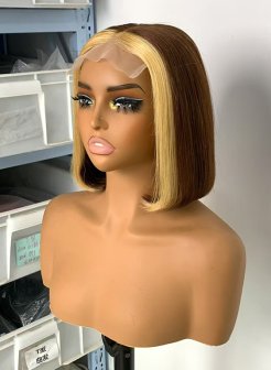 5x5 custom color double drawn bob wig