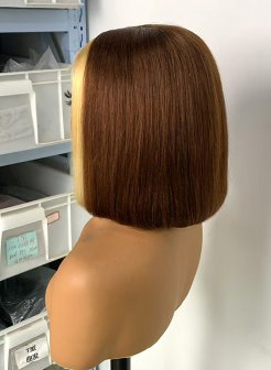 5x5 custom color double drawn bob wig