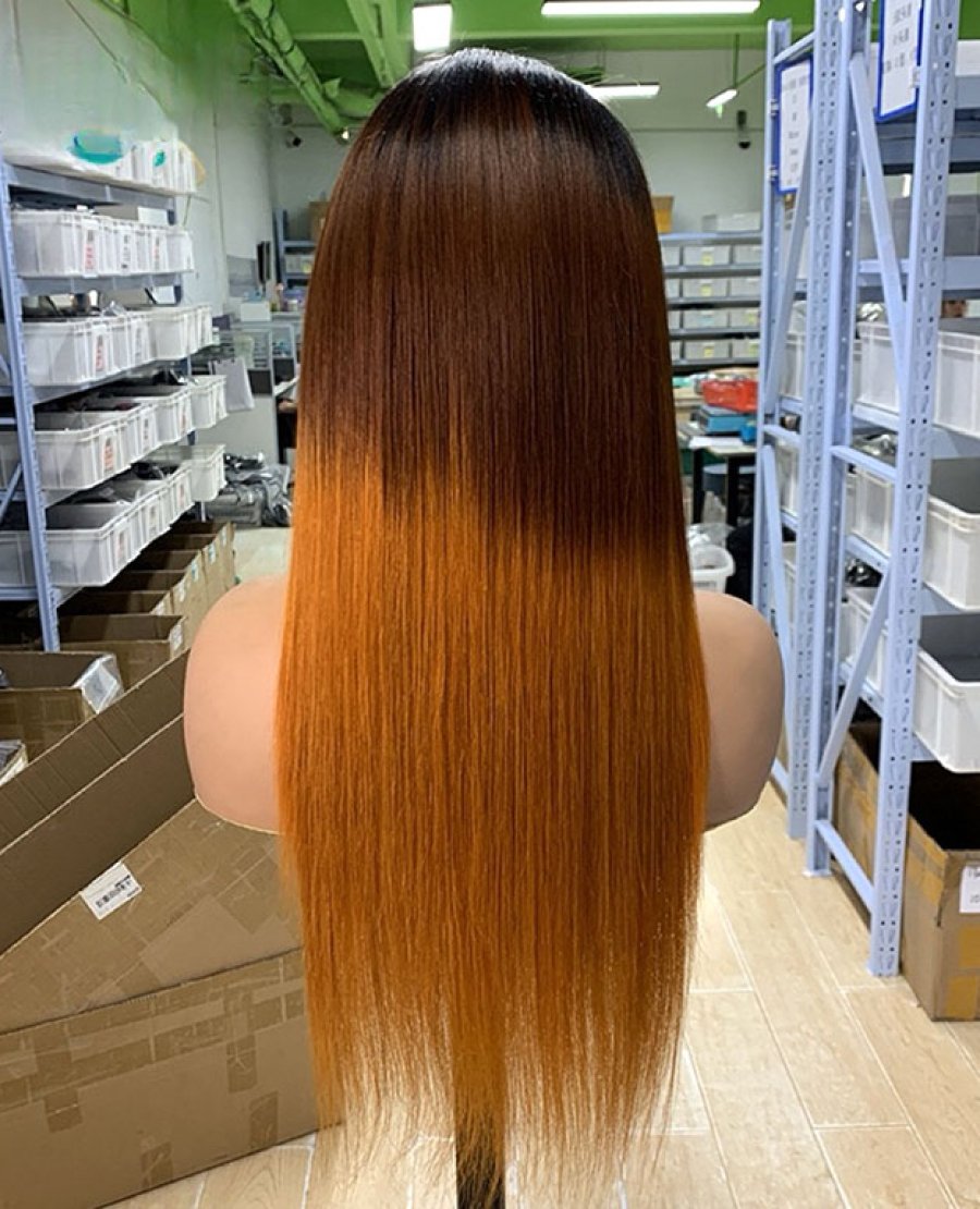 13x4 lace front human hair wig glueless bleached knots T1b 4 350