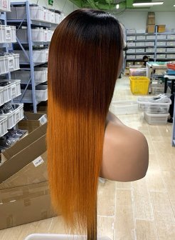 13x4 lace front human hair wig glueless bleached knots T1b 4 350
