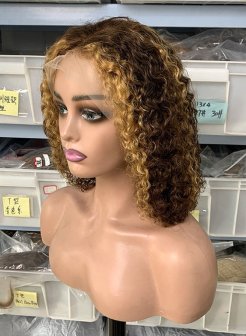 13x6 jerry curly 4 27 color double drawn bob wig