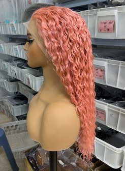 transparent lace 13x4 wig pre plucked baby hair Pink Water Water