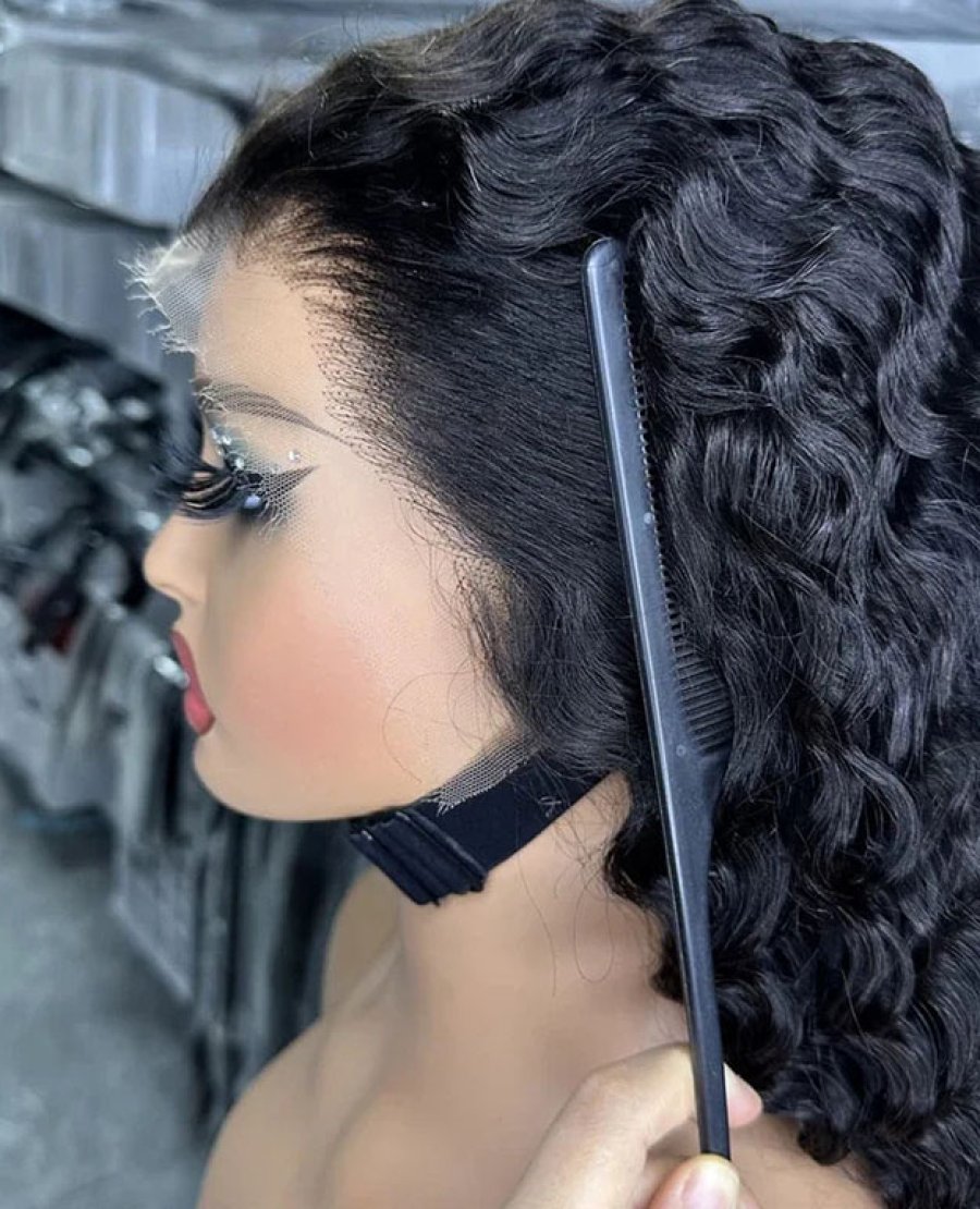 13x4 full frontal deep wave HD lace 180density 210density virgin human hair wig