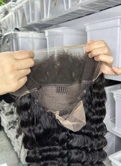 13x4 full frontal deep wave HD lace 180density 210density virgin human hair wig