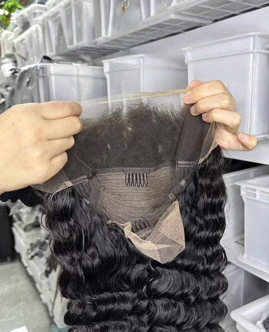13x4 full frontal deep wave HD lace 180density 210density virgin human hair wig