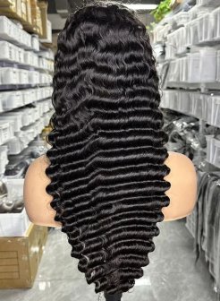 13x4 full frontal deep wave HD lace 180density 210density virgin human hair wig