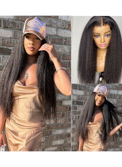 13x4 full frontal kinky straight HD lace 180density 210density virgin human hair wig