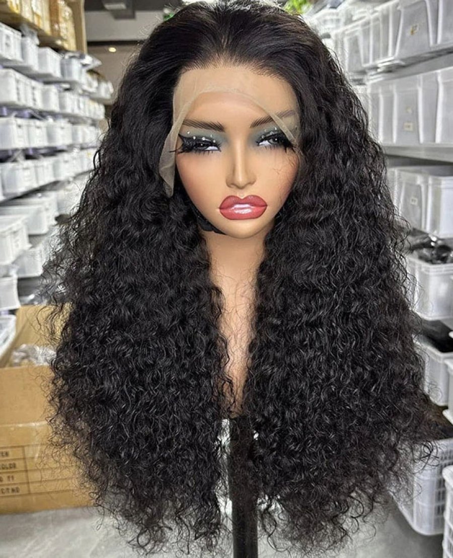 13x4 full frontal water wave HD lace 180density 210density virgin human hair wig
