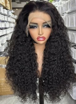 13x4 full frontal water wave HD lace 180density 210density virgin human hair wig