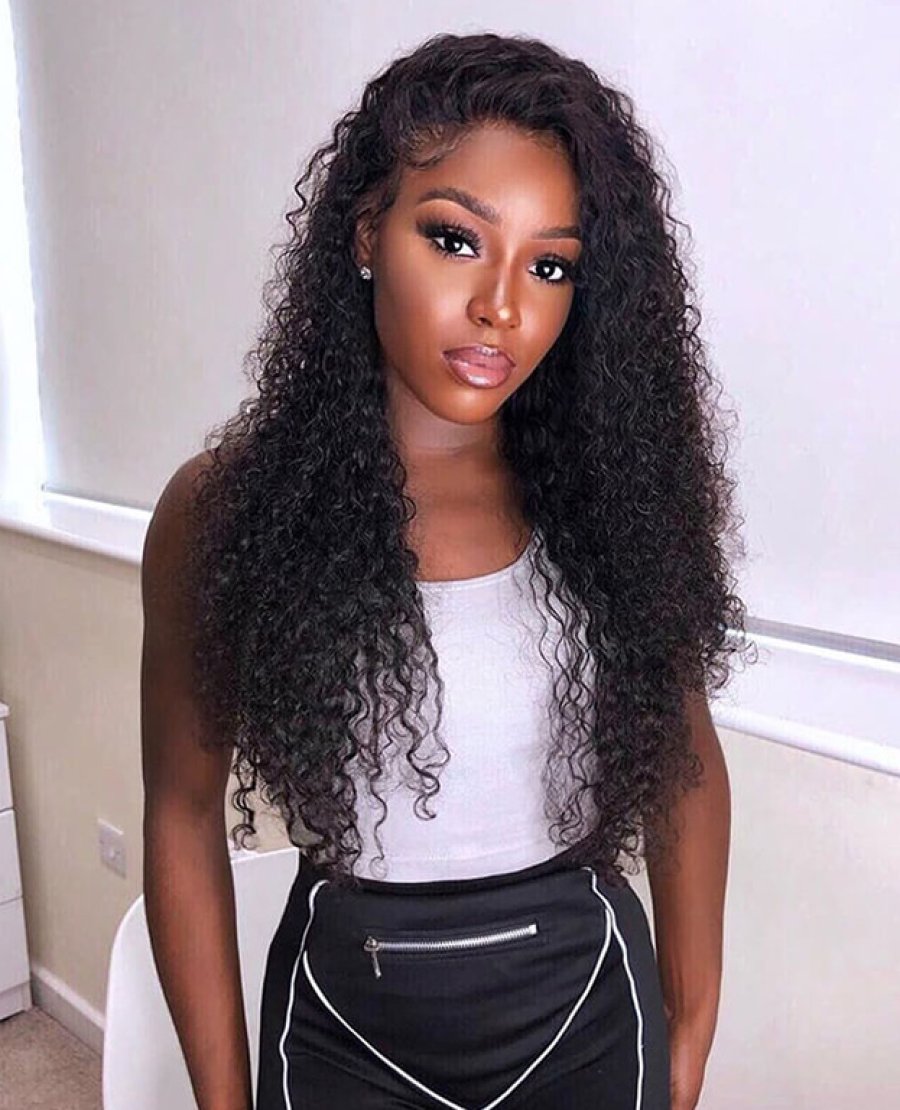Jerry Curly Virgin Human Hair 13x4 Lace Front Wigs