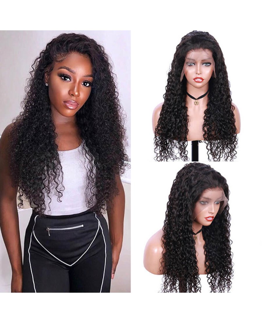 Jerry Curly Virgin Human Hair 13x4 Lace Front Wigs