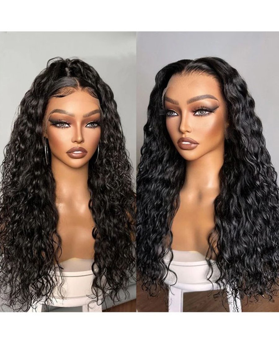 Water Wave 13 X 4 full frontal Lace Wigs For Women
