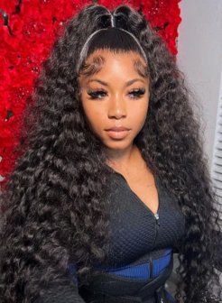 Water Wave 13 X 4 full frontal Lace Wigs For Women