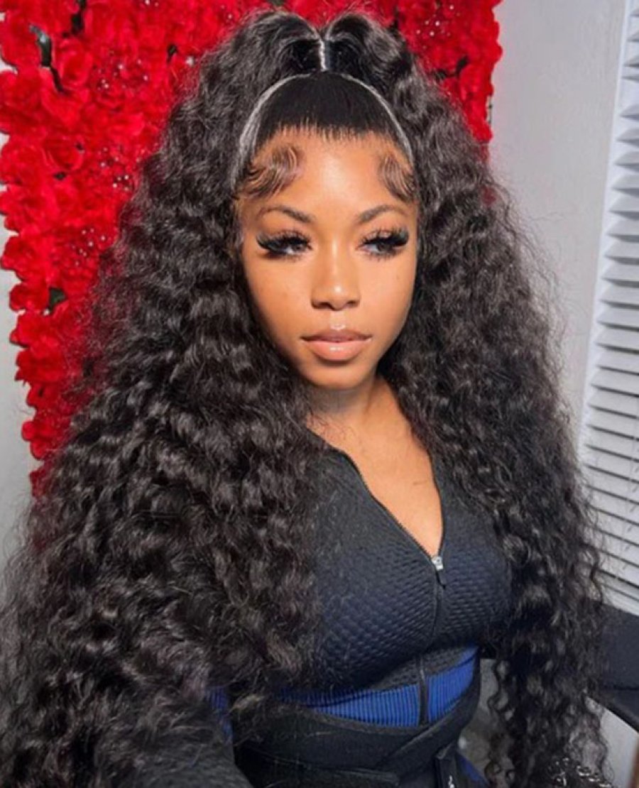 Water Wave 13 X 4 full frontal Lace Wigs For Women