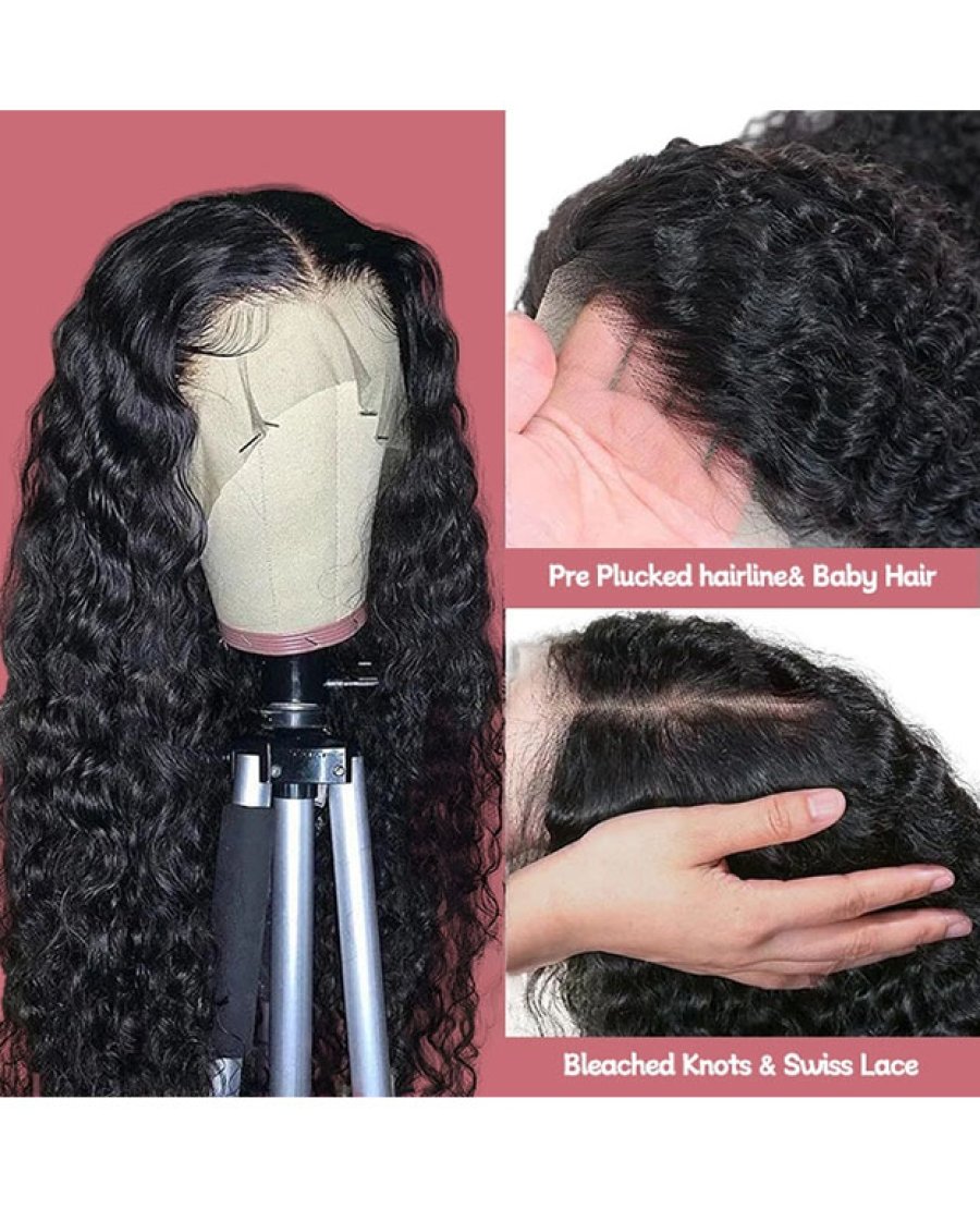 Water Wave 13 X 4 full frontal Lace Wigs For Women