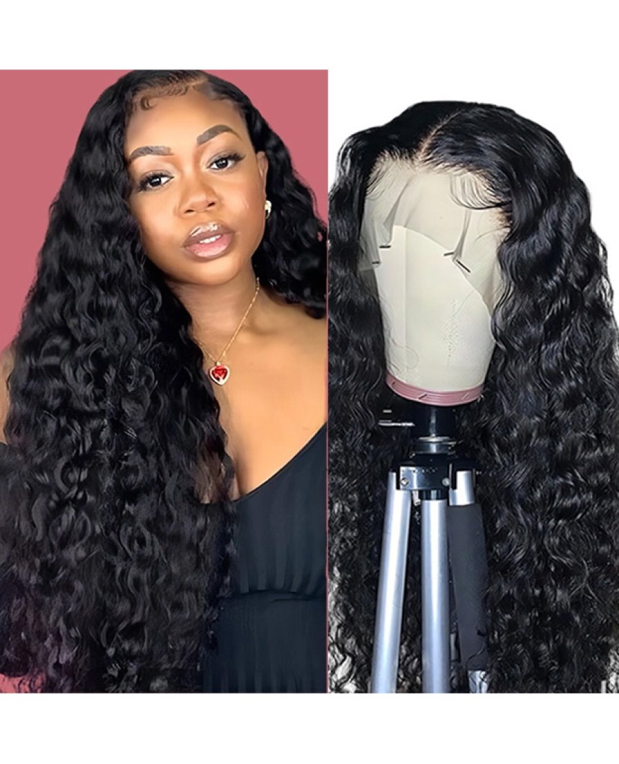 Water Wave 13 X 4 full frontal Lace Wigs For Women