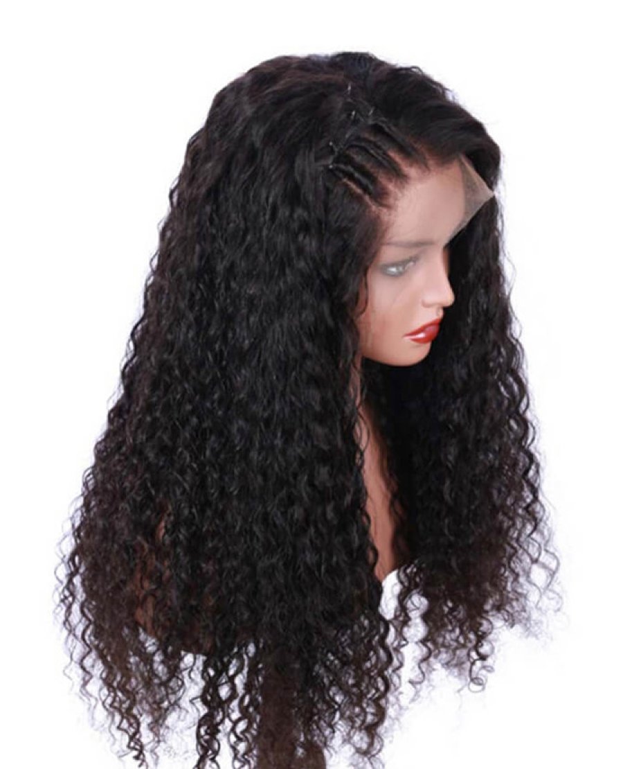 13X6 Brazilian Virgin Human Hair Deep Curly Lace Front Wigs
