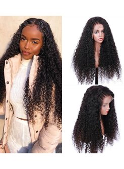 13X6 Brazilian Virgin Human Hair Deep Curly Lace Front Wigs