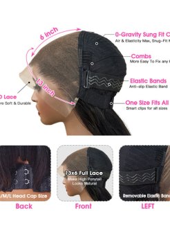 13x6 HD Lace Frontal Deep Wave Natural Black Human Hair