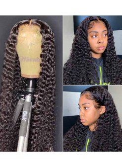 13x6 HD Lace Frontal Deep Wave Natural Black Human Hair