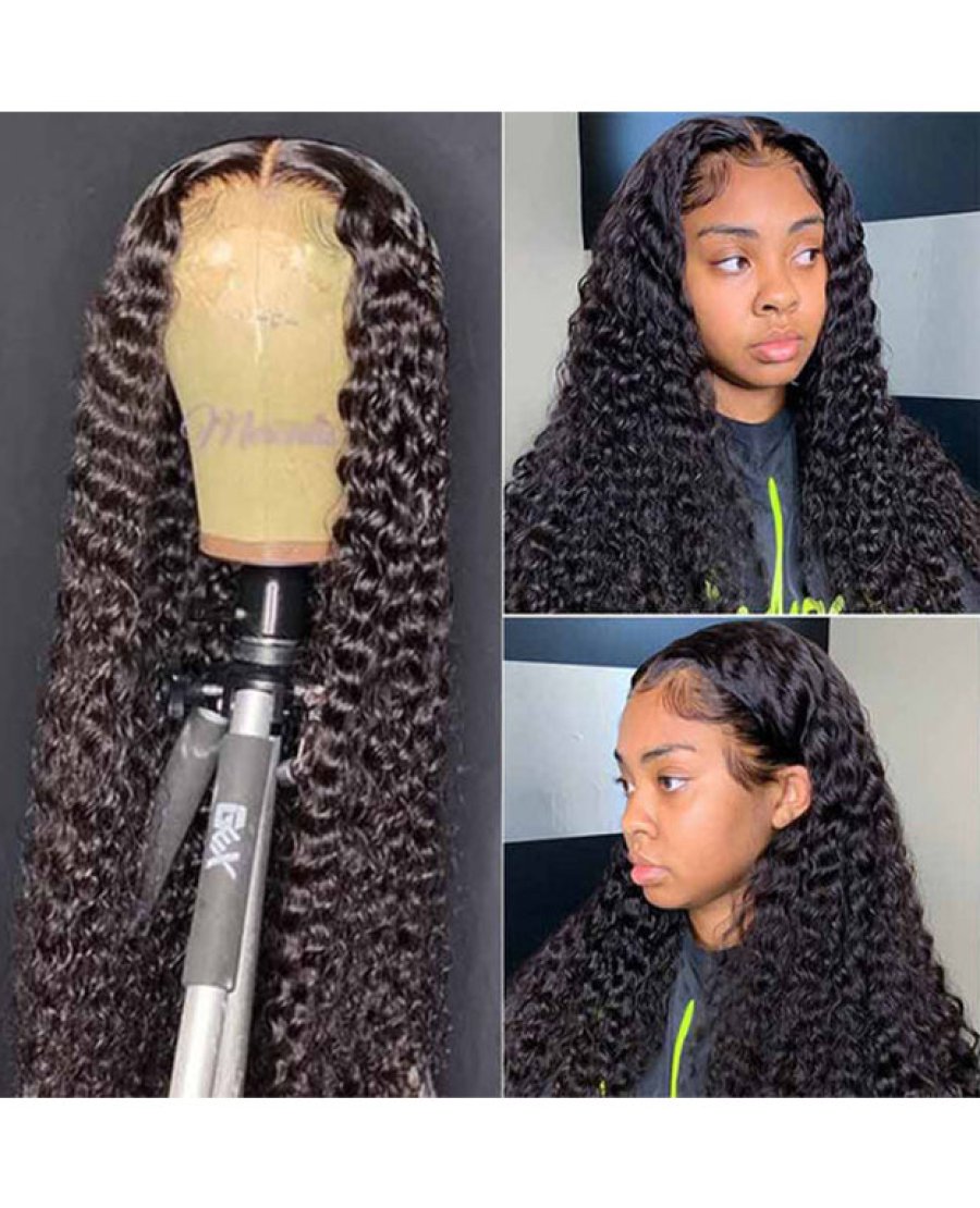 13x6 HD Lace Frontal Deep Wave Natural Black Human Hair