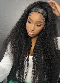 13x6 HD Lace Frontal Deep Wave Natural Black Human Hair