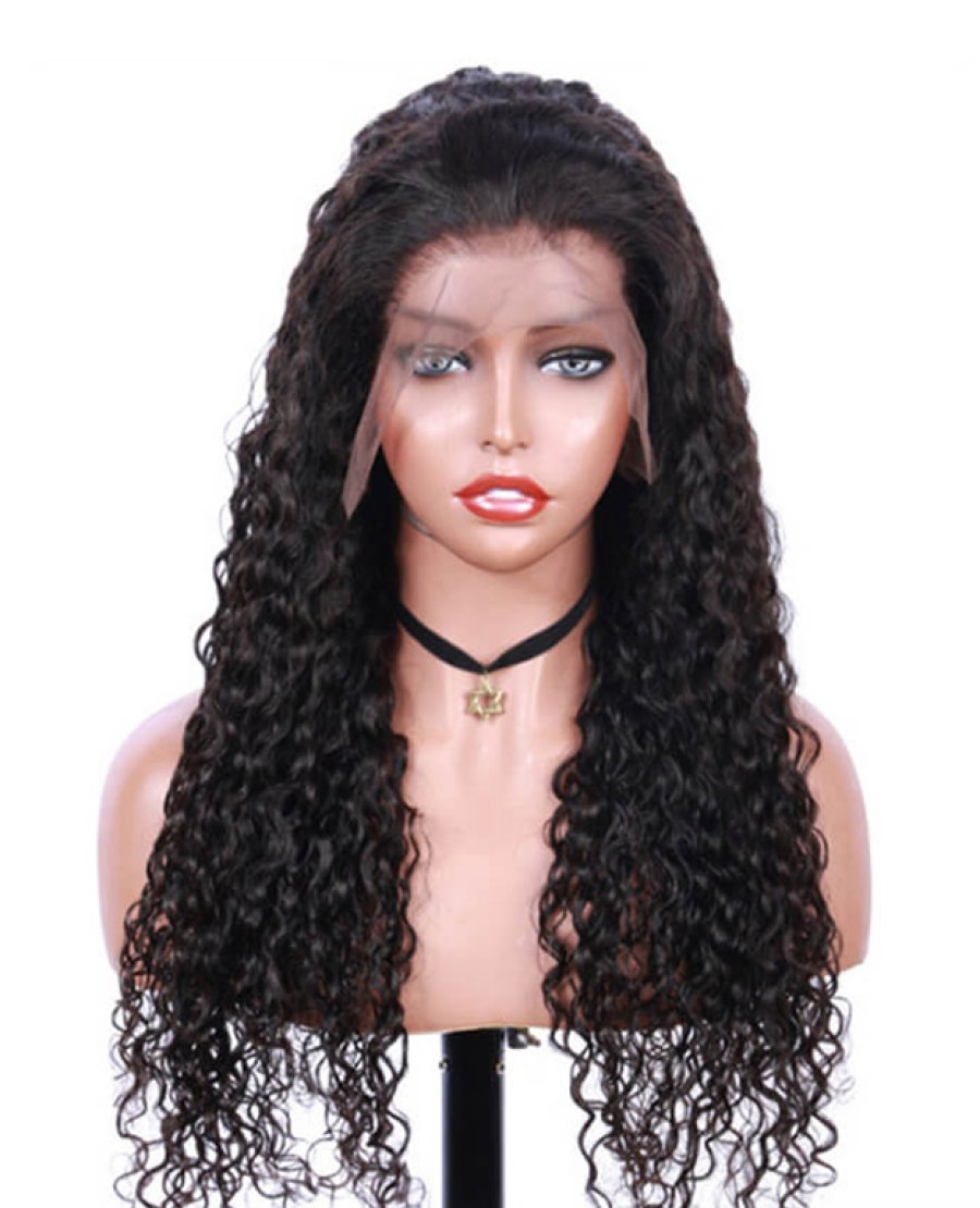 13X6 Jerry Curly Virgin Human Hair Lace Front Wigs