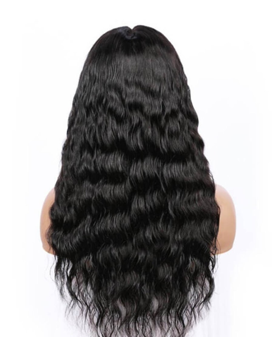 13X6 Natural Wave Virgin Human Hair Lace Front Wigs