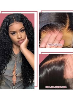 13x6 water wave full frontal virgin human hair wig