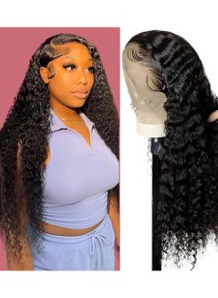 13x6 water wave full frontal virgin human hair wig