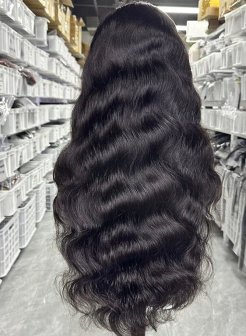 Brazilian 100% Wholesale HD lace full frontal13x6 glueless body wave Human Hair wig