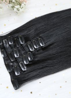 Wholesale Human Hair Clip In Extensions Double Drawn #1