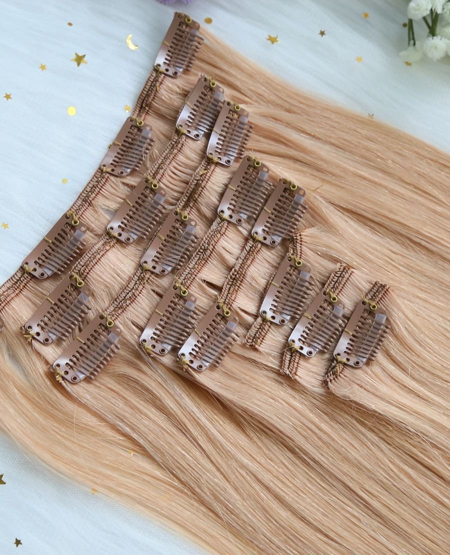 100% Russian Clip In Hair Cuticle Aligned#27 