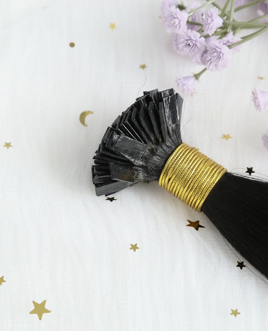 Wholesale 100g Human Hair Flat Tip Extensions#1