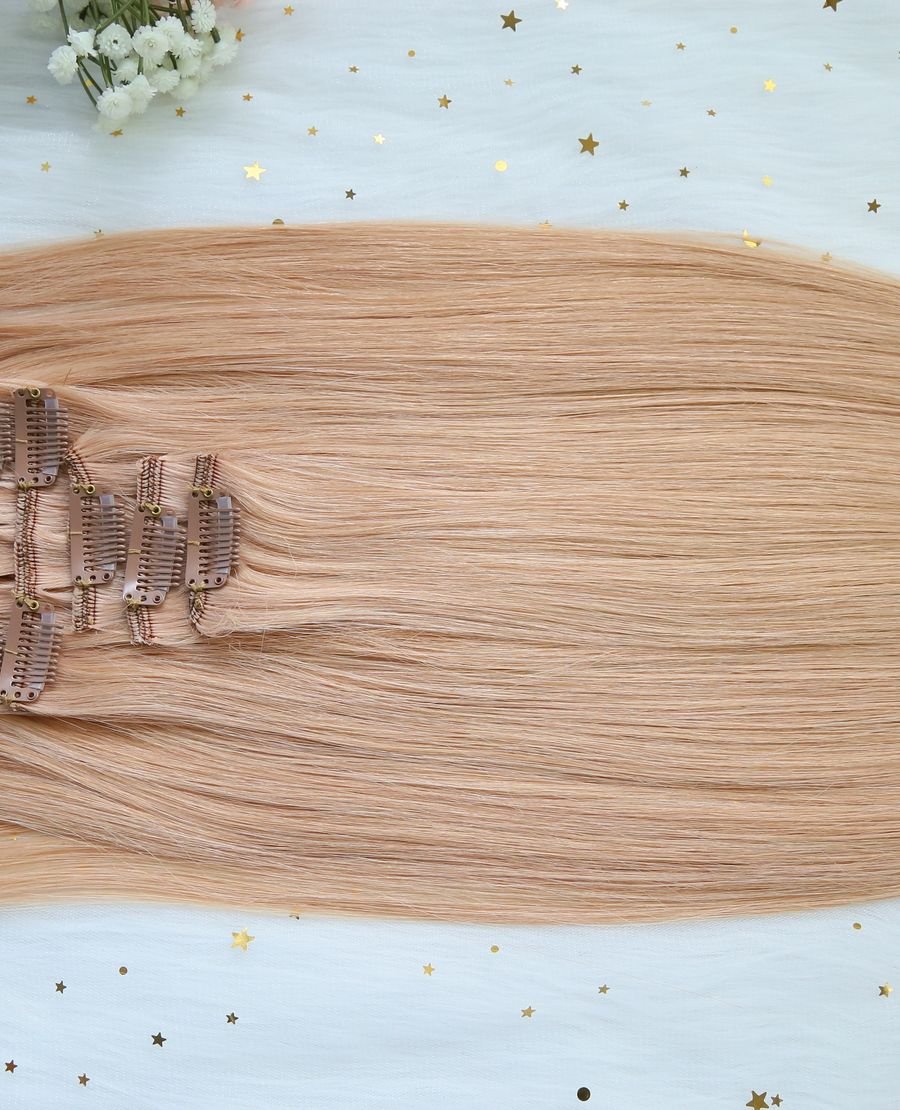100% Russian Clip In Hair Cuticle Aligned#27 