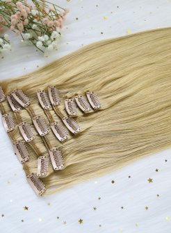 Clip In Hair Extensions Hair Dirty Blonde#18